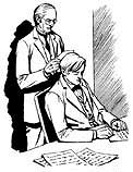 Cartoon, "Write What I Tell You To Write."