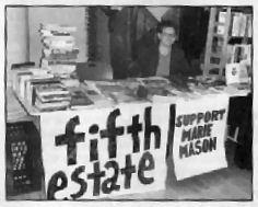 Fifth Estate/Support Marie Mason table at the 5th annual New York City Anarchist Book Fair