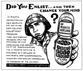 Leaflet, "Did you enlist and then change your mind?"
