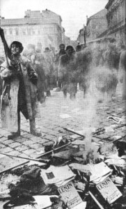 Scene from the 1956 Hungarian revolution