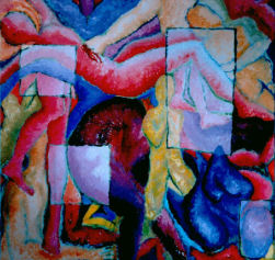 Lily So-too, What do they do to you? (oil on canvas, 72 by 72 inches, 2004)