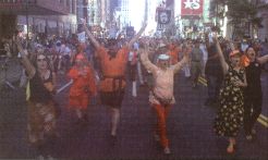 The Living Theater performs the "Code Orange Contata" in the streets (photo by Sunfrog)