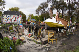 Artist Tyree Guyton's Heidleberg Project of found art, Detroit, 1990s Artist Tyree Guyton's Heidleberg Project of found art, Detroit, 1990s