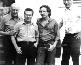 (left to right) Attilio Bortolotti, Federico Arcos, David Watson, Fredy Perlman (Michigan, June 8, 1985) (left to right) Attilio Bortolotti, Federico Arcos, David Watson, Fredy Perlman (Michigan, June 8, 1985)