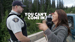 Activist with the Unist’ot’en Clan of the Wet’suwet’en Nation in northwestern British Columbia protecting indigenous lands from oil and gas development. August 2015. (RedPowerMedia.WordPress.com)