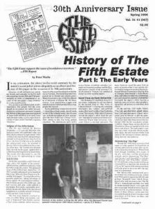 cover image, Issue 347, Spring, 1996 - Fifth Estate Magazine