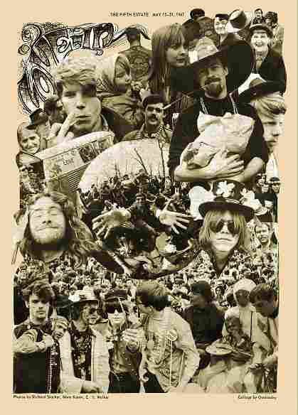 Love-in collage image: Photos by Richard Stoker, Norm Koren, C.T. Walker. Collage by Ovshinsky