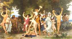 Image of painting, “La Jeunesse de Bacchus” (The Young Bacchus) by William Bouguereau 1884