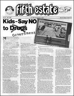 Cover image, Issue 324, Fall, 1986. Front page mostly devoted to lead story, "Kids--say no to Government!