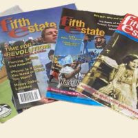 Composite image of covers of 4 Fifth Estate back issues