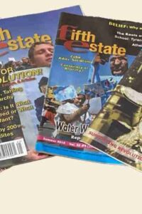 Composite image of covers of 4 Fifth Estate back issues