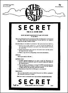 Cover image, Issue 71, January 23-February 5, 1969. The page is occupied by a reproduction of an official U.S. government cover page for secret documents, which can be read in the article titled "Front page text" in this issue.