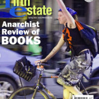 Cover image, issue 411, Spring 2022. Photo shows a pre-teen girl riding a bicycle, making a fist in the air.