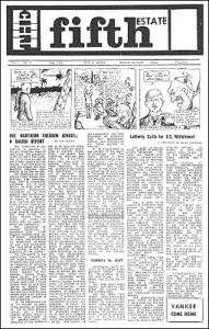 Cover image for Issue 8, May, 1966, featuring a 2-panel cartoon plus the two lead stories, "Lafferty Calls for U.S. Withdrawal" and "The Northern Freedom School."