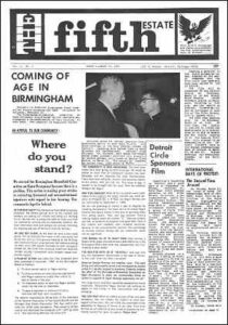 Cover image, Issue 5, March 6-20, 1966, features lead stories: statement by The Birmingham-Bloomfield Committee on Open Occupancy; "International Days of Protest: The Second Time Around"; "Detroit Circle Sponsors Film"