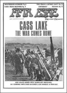 Cover image, Issue #108, June 25-July 8, 1970, features lead story, Cass Lake: the war comes home