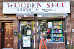 Photo showing Wooden Shoe Books & Records storefront.