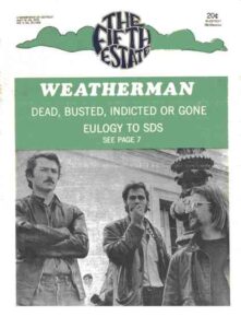 Cover image, Issue #104, April 30-May 13, 1970, "Eulogy to SDS"