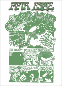 Cover image, Issue 107, June 11-24, 1970, reproduction of Class War Comix strip
